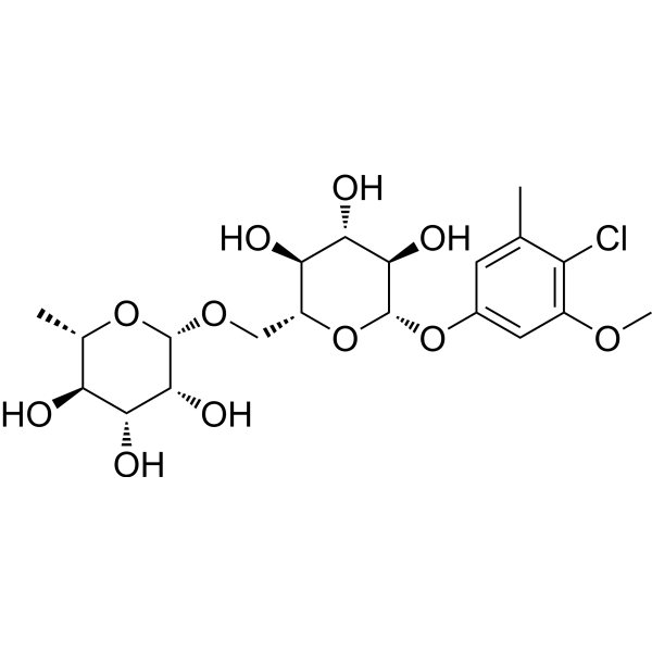 4-Chloro-3-methoxy-5-methylphenyl 6-O-(6-deoxy-β-L-mannopyranosyl)-β-D-glucopyranoside 2839363-15-2
